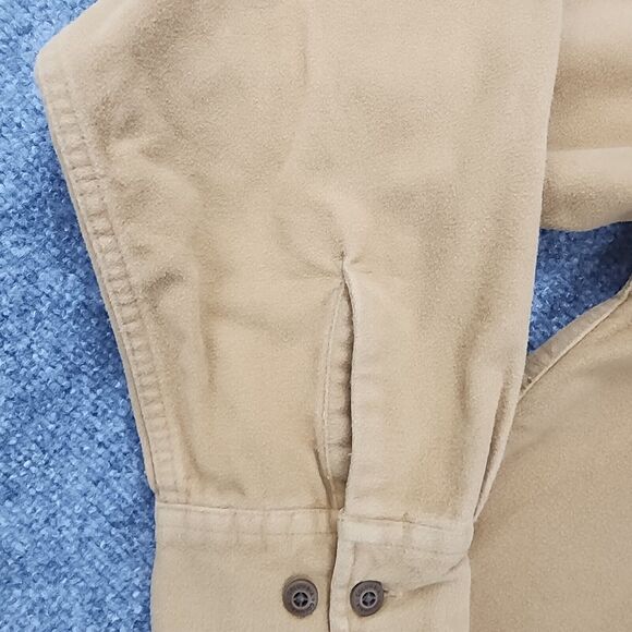 Vintage Columbia Shirt Mens XL Tan Chamios Flannel Button Up Heavyweight Work - Picture 9 of 16